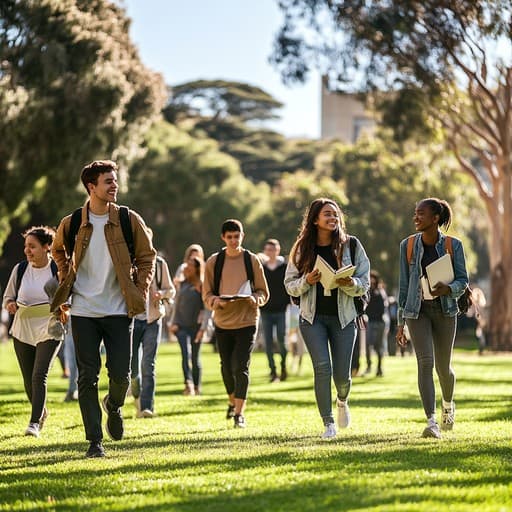 Students on campus